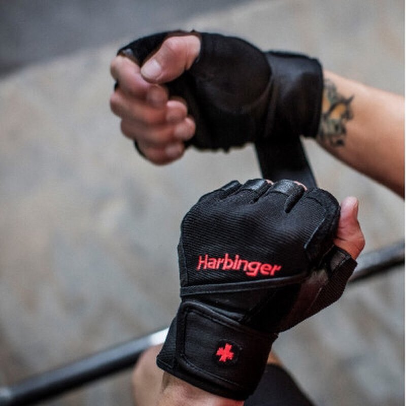 Găng Tay Tập Gym Harbinger Men's Pro Wristwrap Có Quấn Cổ Tay