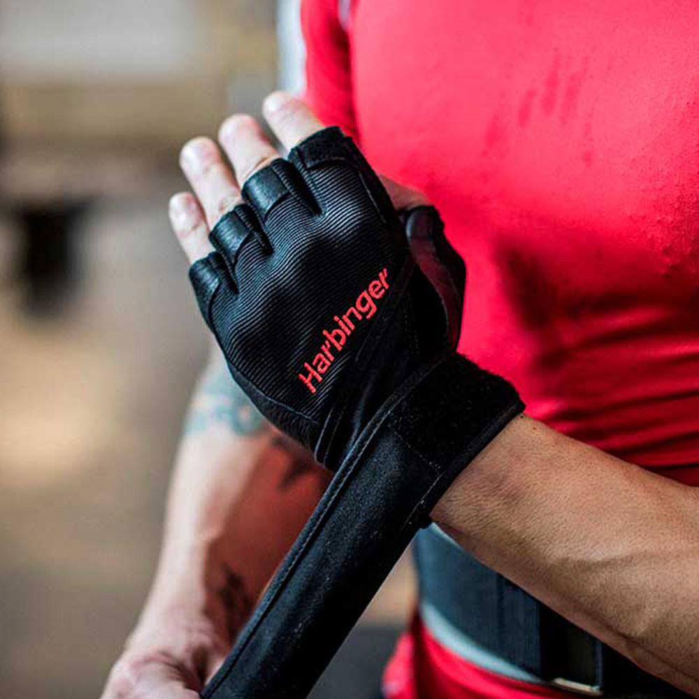 Găng Tay Tập Gym Harbinger Men's Pro Wristwrap Có Quấn Cổ Tay