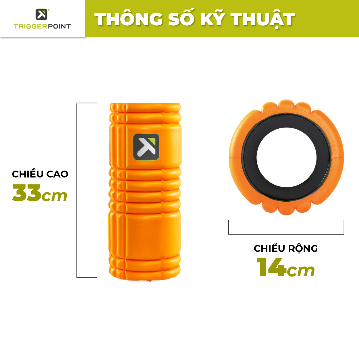 Ống Lăn Massage TriggerPoint Grid Foam Roller
