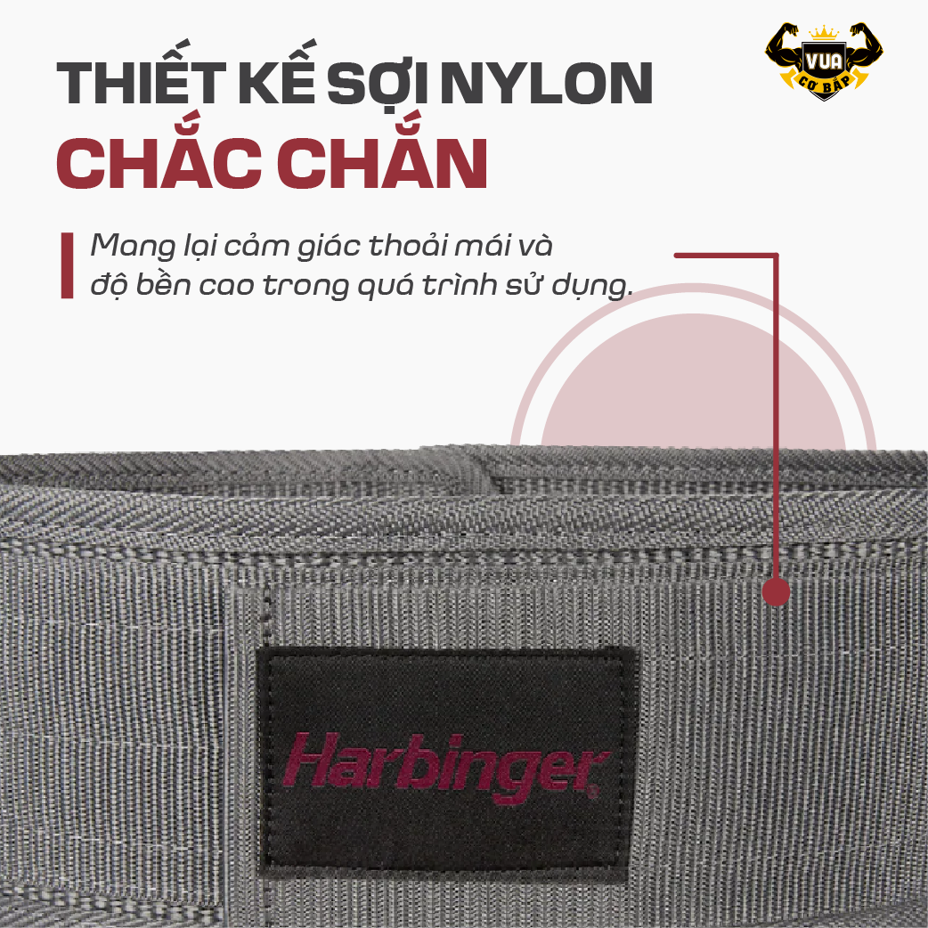 Đai Lưng Harbinger Nylon Belt 4 Inch - Loại Mềm