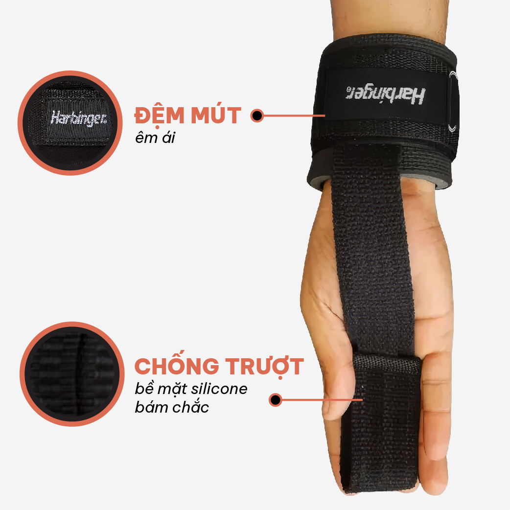 Dây Kéo Lưng Harbinger Big Grip Pro Lifting Straps