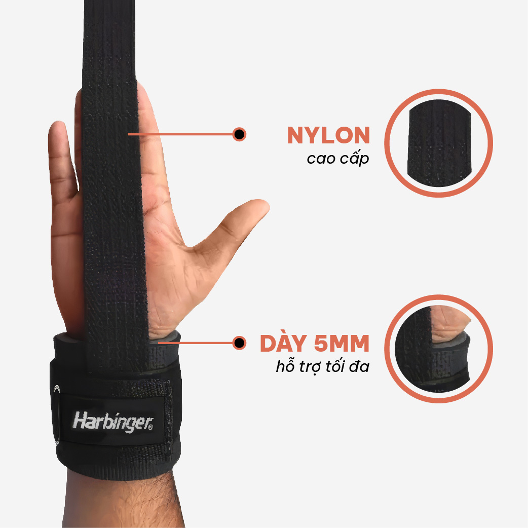 Dây Kéo Lưng Harbinger Big Grip Pro Lifting Straps