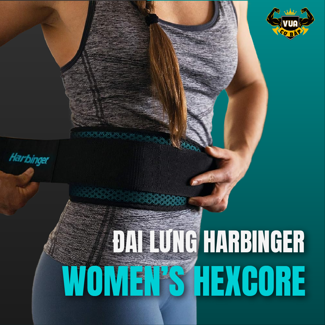 Đai Lưng Tập Gym Harbinger Women's Hexcore Belt 4.5 Inch - Loại Mềm