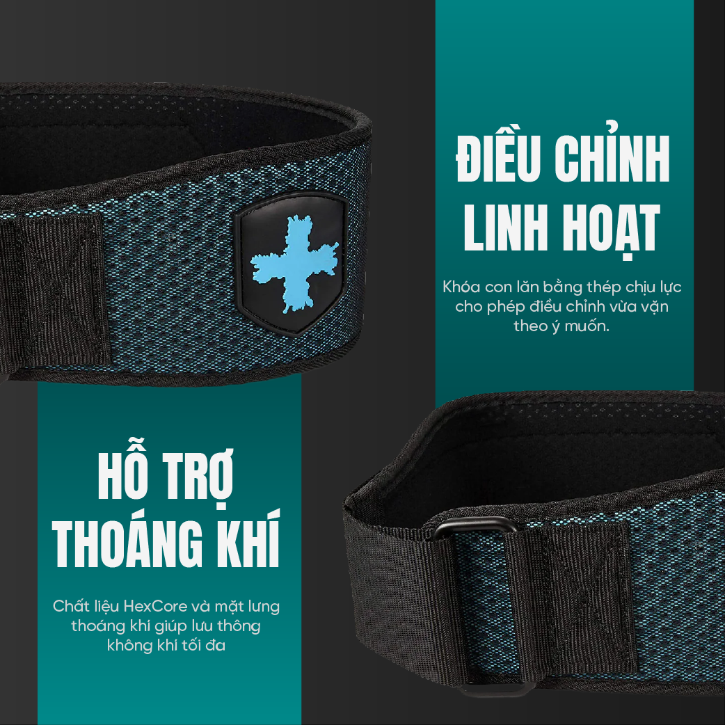 Đai Lưng Tập Gym Harbinger Women's Hexcore Belt 4.5 Inch - Loại Mềm
