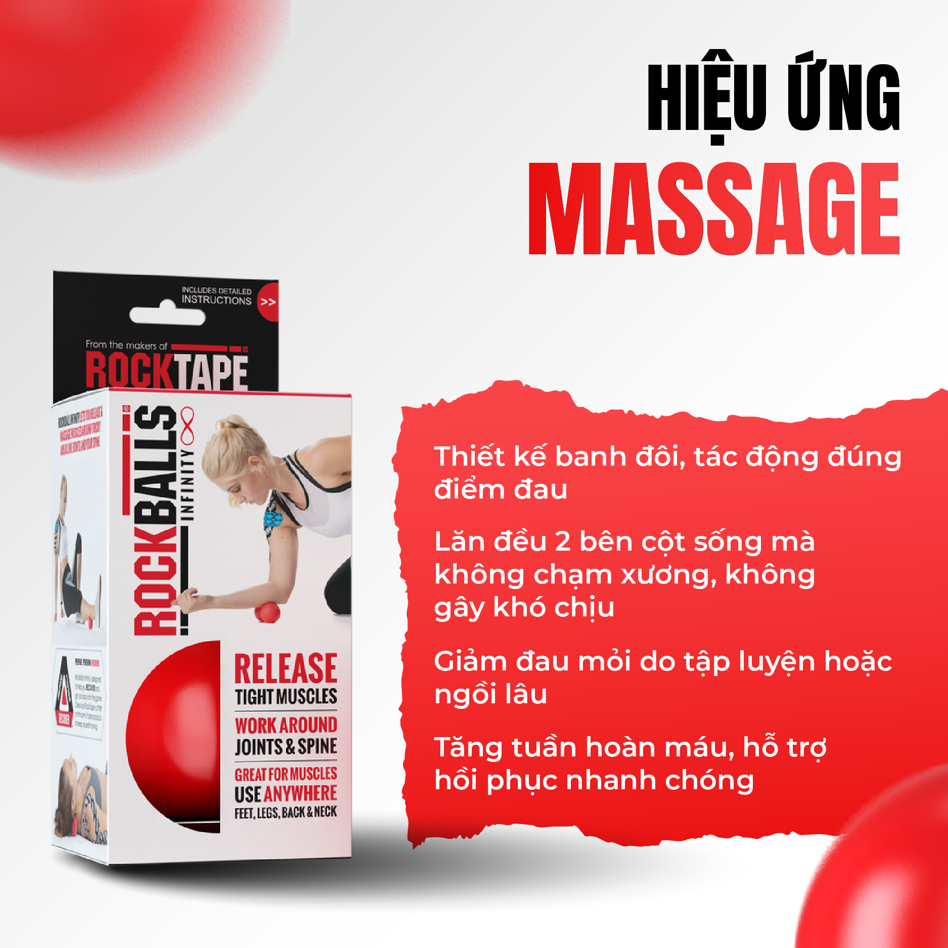 Bóng Đôi Massage RockBalls Infinity RockTape