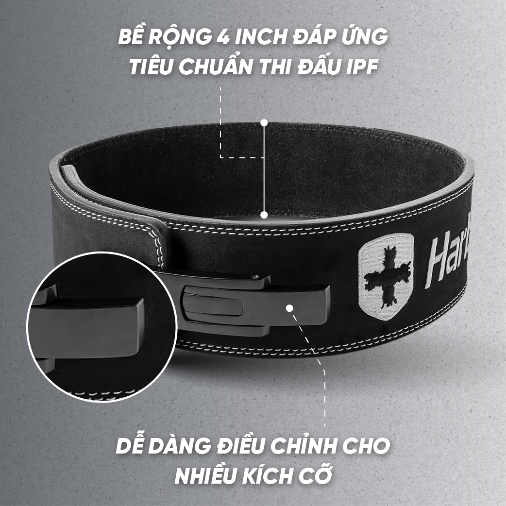 Đai Lưng Tập Gym Harbinger 10MM Lever Belt - Black