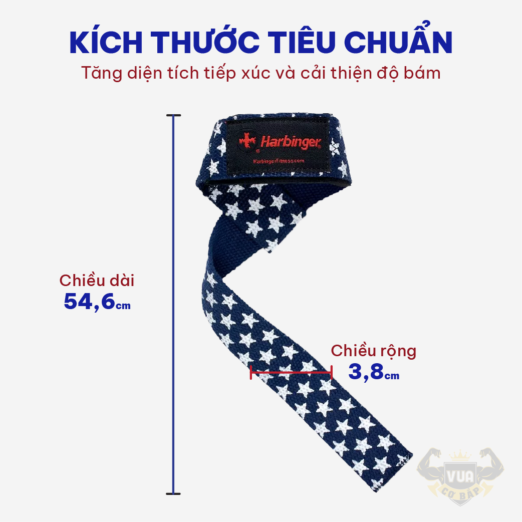 Dây Kéo Lưng Tập Gym Harbinger Padded Cotton Lift Straps Flag