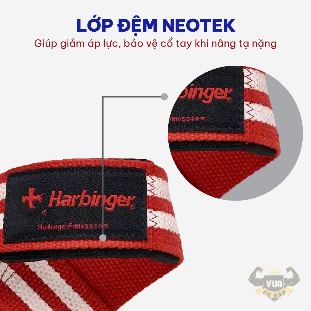 Dây Kéo Lưng Tập Gym Harbinger Padded Cotton Lift Straps Flag