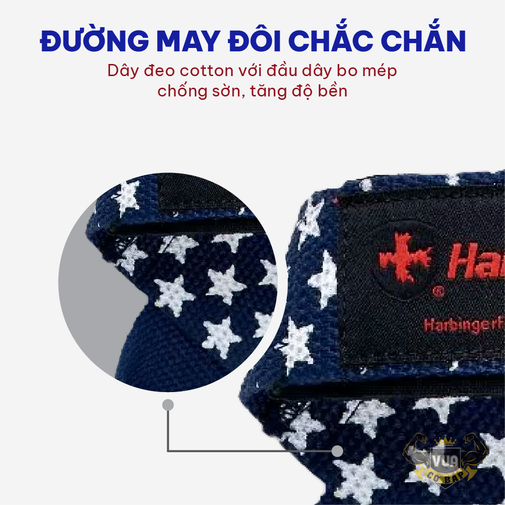 Dây Kéo Lưng Tập Gym Harbinger Padded Cotton Lift Straps Flag