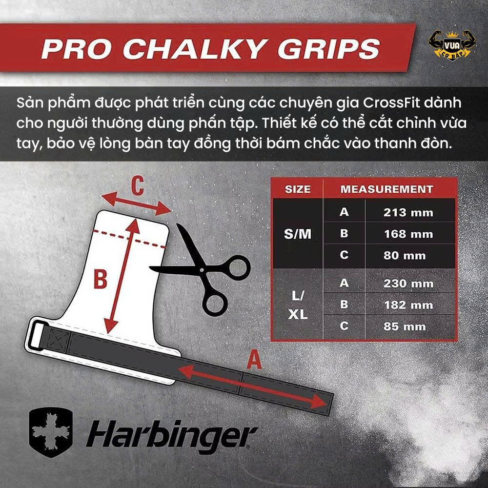 Găng Tay Tập Gym Harbinger Pro Traction Grips